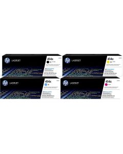 HP 414X High-yield Toner Set for LaserJet M455dn, MFP M480f, M454 Series, M479 (W2020-1-2-3X/C)