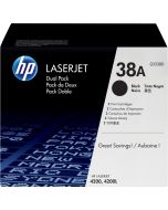 HP 38A Black Original Toner Cargrtridges x 2